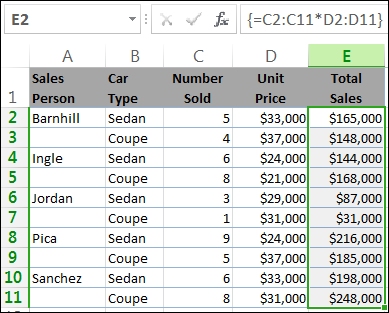 do array formula in excel for mac